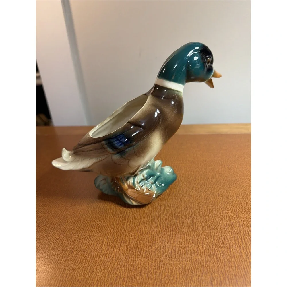 Royal Copley Mallard Duck Pottery Planter, Vintage